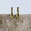 Heart Charm Gold Huggie Earrings