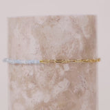 Aquamarine Seafoam Gold Bracelet | Wanderlust + Co