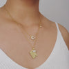 Sunlit Crescent Gold Necklace