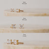 Princess Gold Stud Earrings