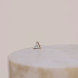 Triangle Diamante 14K Solid Gold Front Earring Stud | Wanderlust + Co