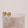 Dome Ripple Gold 11mm Earrings | Wanderlust + Co
