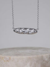 Baguette Pave Silver Necklace | Wanderlust + Co
