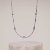 Pave 925 Sterling Silver Petite Tennis Necklace | Wanderlust + Co