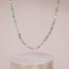 Amazonite Jade & Pearl Gold Necklace
