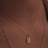 Engravable Tag Gold Necklace