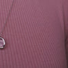 Aura Rose Quartz Silver Locket Necklace