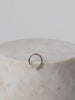 Heart Sapphire 14K Solid Gold Clicker Hoop Earring