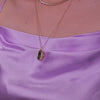 Aura Amethyst Gold Locket Necklace