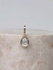 Heirloom Bezel Teardrop Diamond 14K Solid Gold Pendant