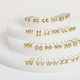 Alphabet Bubble Gold Stud Earrings | Wanderlust + Co