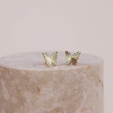 Butterfly Gold Stud Earrings | Wanderlust + Co
