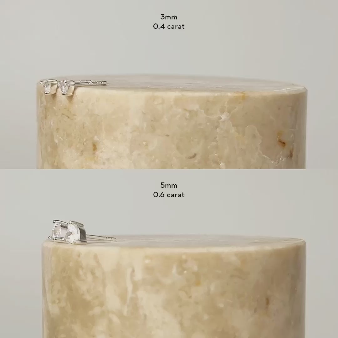 Heart Silver Stud Earrings | Wanderlust + Co