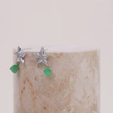 Starfish Aventurine Silver Earrings | Wanderlust + Co 