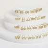 Alphabet Bubble Gold Stud Earrings