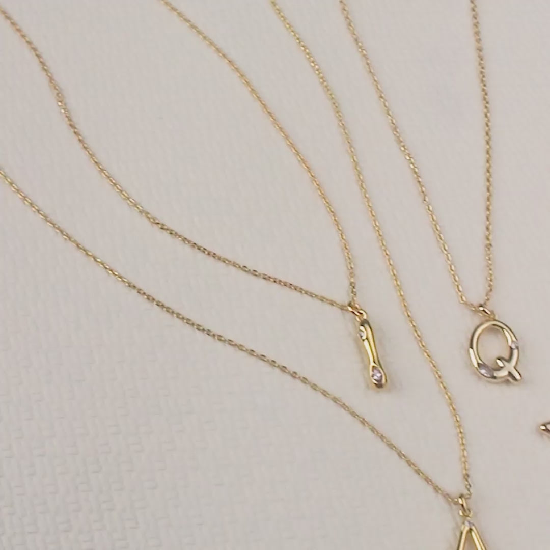 Alphabet Bubble Gold Necklace | Wanderlust + Co