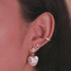 Pearl Heart Baroque 14K Gold Vermeil Earrings