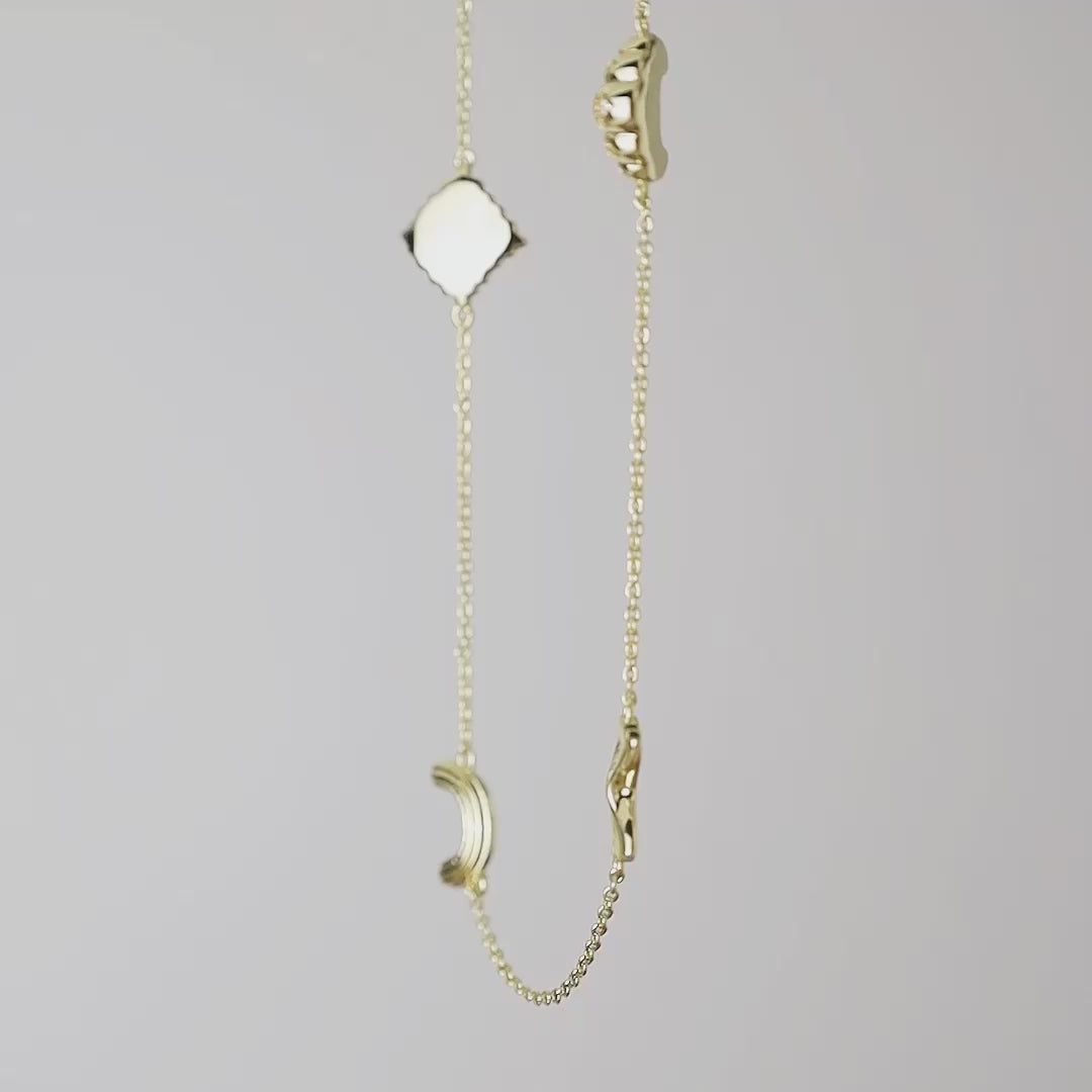 Food Party Charms Gold Necklace | Wanderlust + Co