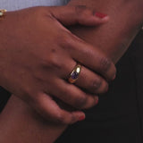 Amethyst Gemstone Aura 14K Gold Vermeil Ring | Wanderlust + Co