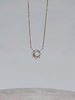 Sunburst Diamond 14K Solid Gold Necklace