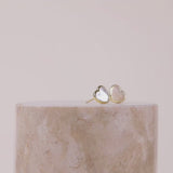 Heart Pearl & Gold Stud Earrings | Wanderlust + Co
