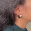 Hailey Double Nano Hoop 9mm Silver Earrings