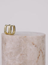 Triple Band Gold 10mm Huggie Earrings | Wanderlust + Co