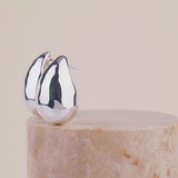 Teardrop Classic Silver 30mm Stud Earrings | Wanderlust + Co