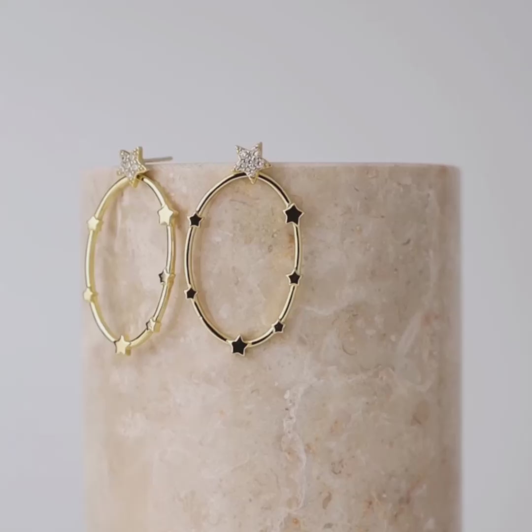 Astral Gold Hoop Earrings | Wanderlust + Co