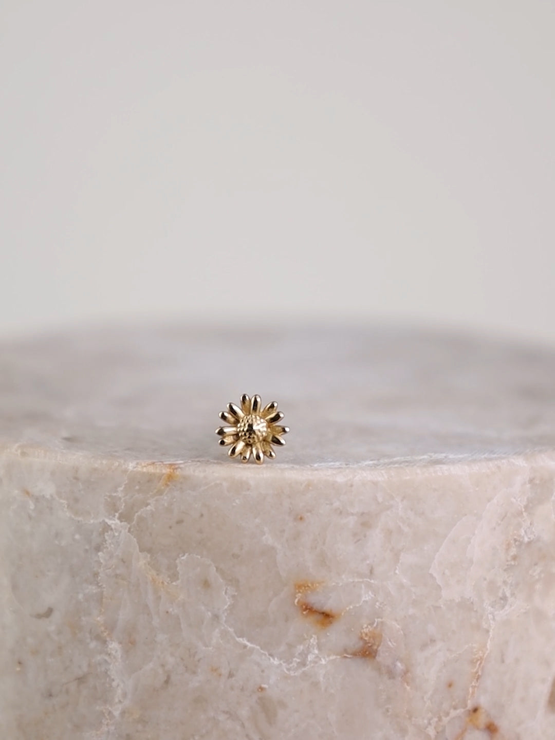 Daisy Gold Flat Back Earring | Wanderlust + Co