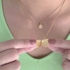 Libra Zodiac Mother of Pearl 14K Gold Vermeil Pendant