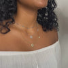 Sunlit Crescent Silver Necklace