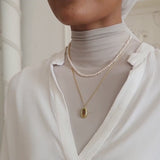 Aura Citrine Quartz Gold Locket Necklace | Wanderlust + Co