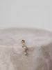 Brilliant Diamond Drop 14K Solid Gold Flat Back Earring | Wanderlust + Co