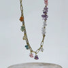 Kaleidoscope Beaded Gold Necklace