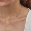Brilliant Bezel 14K Gold Vermeil Necklace