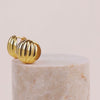 Dome Ripple Gold 20mm Earrings | Wanderlust + Co