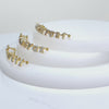 Alphabet Pave Gold Flat Back Earring