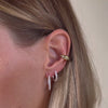Classic Pave Silver 10mm Huggie Earrings