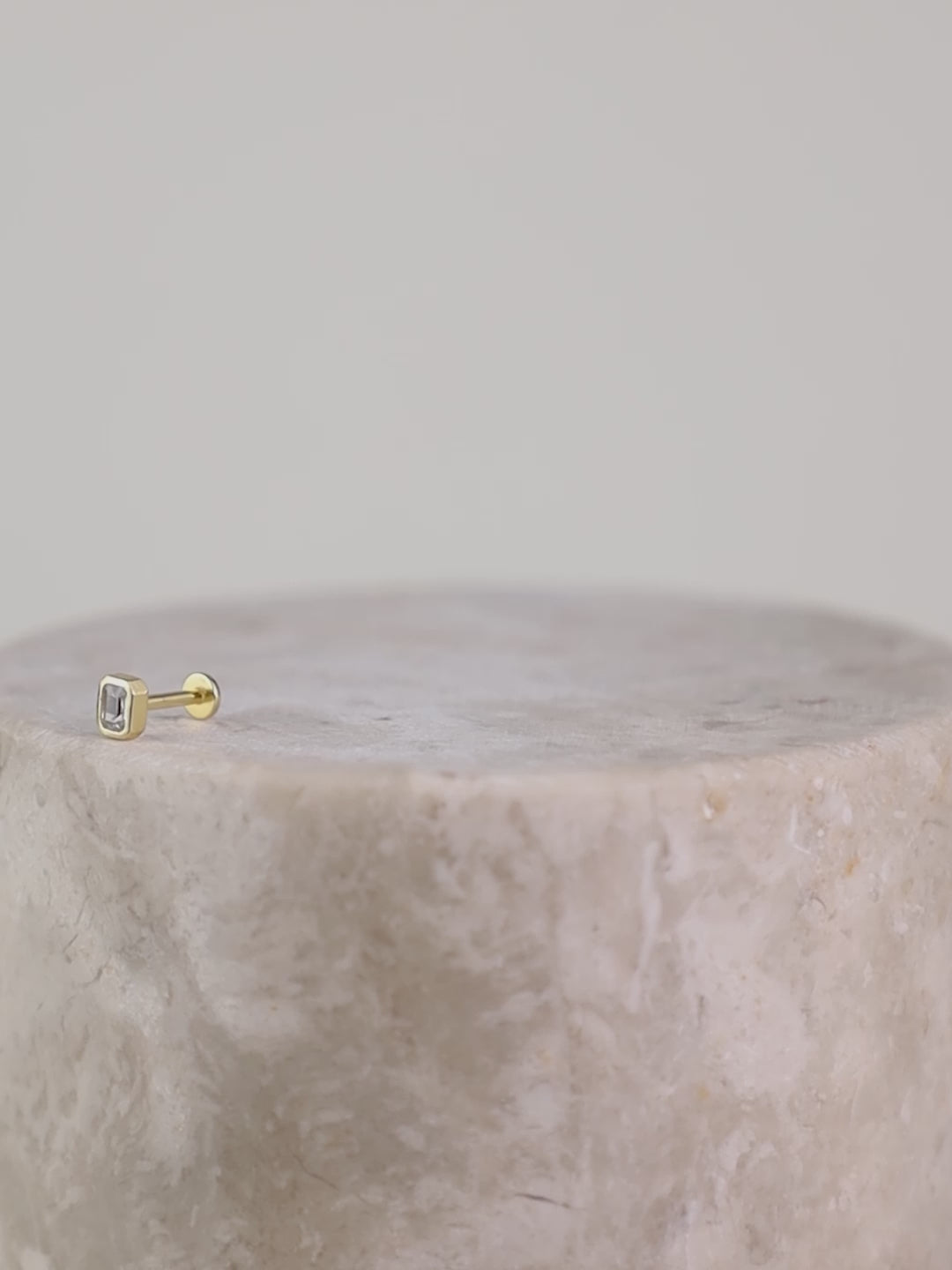 Emerald Bezel Gold Flat Back | Wanderlust + Co