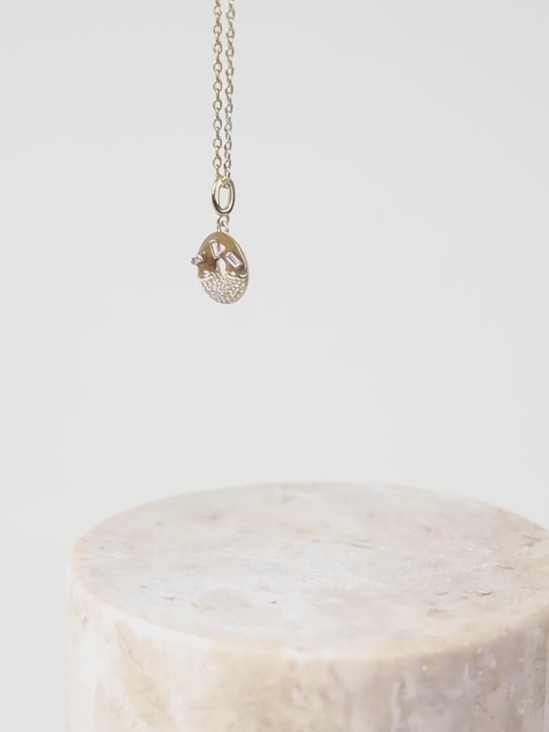 Donut Coffee Glazed Gold Necklace | Wanderlust + Co