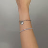 Pave 925 Sterling Silver Tennis Bracelet