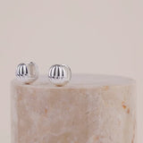 Dome Ripple Silver 11mm Earrings | Wanderlust + Co