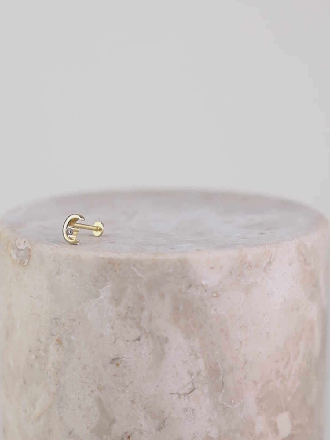 Crescent Diamante Gold Flat Back Earring | Wanderlust + Co