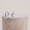 Classic Double Silver 10mm Huggie Earrings