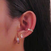 Rainbow Gem Gold Stud Earrings