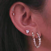 Heart Hoop 14K Gold Vermeil Earrings