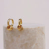 Classic Double Gold 10mm Huggie Earrings
