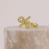 Ribbed Bow Gold Ring