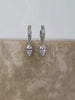 Marquise Silver Baby Huggie Earrings | Wanderlust + Co